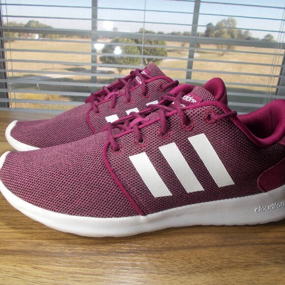 Adidas Cloudfoam Lite Racer Burgundy White Women’s Size 7.5 BC0006 - Picture 1 of 5